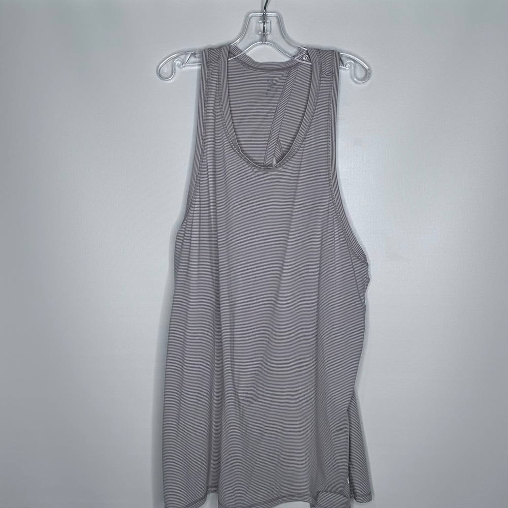 Gap GapFit Tie Workout Tank Top Striped Brown Small